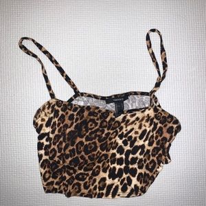 Forever 21 cheeta crop top